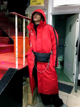 「PUMA（プーマ）のアイテム（ジャケット/アウター）」を使った、XIWIさん（メンズ・172cm）の冬コーディネート