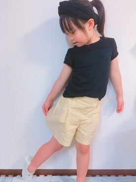 「学校」｜「アイテム（スリッポン）」を使った、mochico*さん（キッズ・120cm）の夏コーディネート