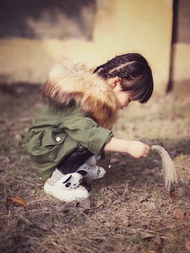 「NOのアイテム」を使った、高兴さん（キッズ・100cm）の冬コーディネート