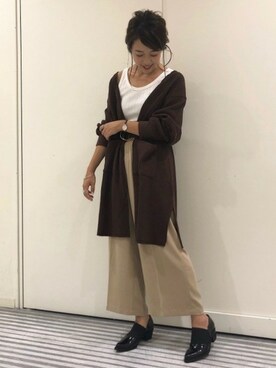 「JEANASIS（ジーナシス）のアイテム（ノーカラージャケット）」を使った、SAAYANさん（レディース・166cm）の夏コーディネート