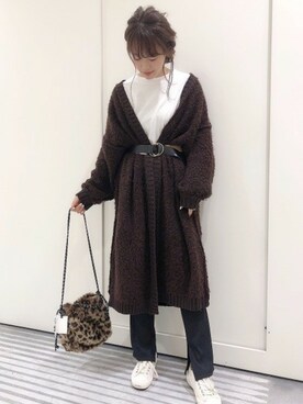 「秋のブラウンスタイル」｜「アイテム（その他アウター）」を使った、SAAYANさん（レディース・166cm）の秋コーディネート