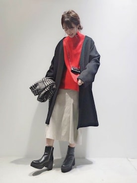 「ジーナシス」｜「アイテム（財布/小物）」を使った、SAAYANさん（レディース・166cm）の冬コーディネート