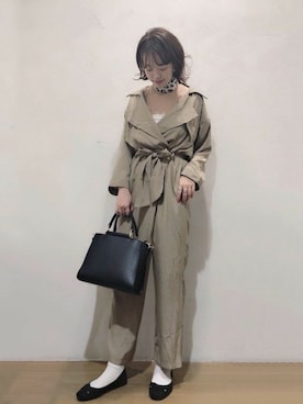 「ジーナシス」｜「アイテム（財布/小物）」を使った、SAAYANさん（レディース・166cm）の冬コーディネート