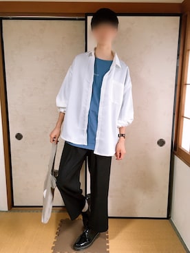 「Lee（リー）の【Lee】ロゴビックトートバック/リー/ロゴプリント/バックポケット（トートバッグ）」を使った、いのさん（メンズ・180cm）の夏コーディネート