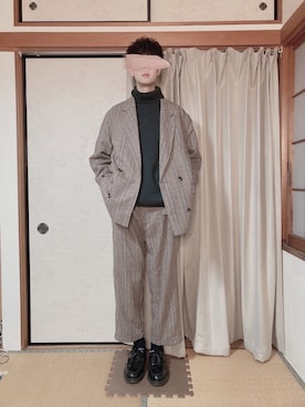 「remer（リメール）のアイテム（テーラードジャケット）」を使った、いのさん（メンズ・180cm）の冬コーディネート