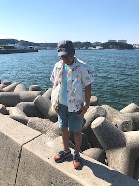 「FELCO（フェルコ）のアイテム」を使った、シェビーさん（メンズ・163cm）の夏コーディネート
