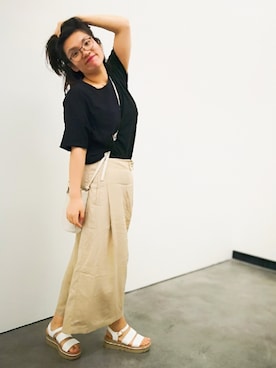 「RESERVED NOTEのアイテム」を使った、添添0614さん（レディース・160cm）の夏コーディネート