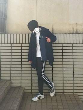 「スポーツミックス」｜「アイテム（ピーコート）」を使った、Kさん（メンズ・173cm）の冬コーディネート