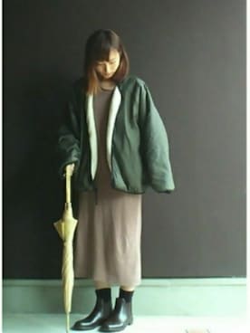 「アイテム（ブルゾン）」を使った、higumaさん（レディース・153cm・30代）の秋コーディネート