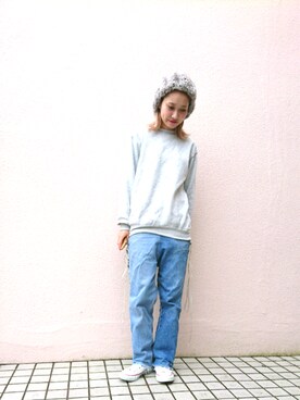 「LE CIEL BLEU（ルシェルブルー）のアイテム（デニムパンツ）」を使った、yohahairgardenさん（レディース・163cm）の秋コーディネート