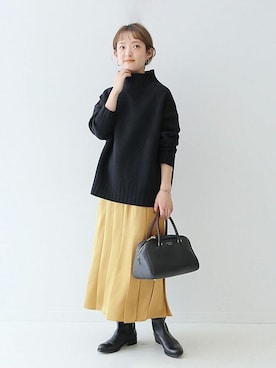★美品◆スローブイエナ◆SUPER GEELONG タートルネックプルオーバーN SLOBE IENA（スローブイエナ）の「SUPER GEELONG タートルネック
