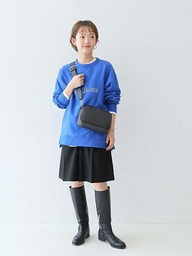 「スローブイエナ」｜「アイテム（スウェット）」を使った、ayumiさん（レディース・159cm）の冬コーディネート