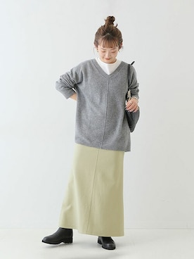 「スローブイエナ」｜「アイテム（ブーツ）」を使った、ayumiさん（レディース・159cm）の冬コーディネート
