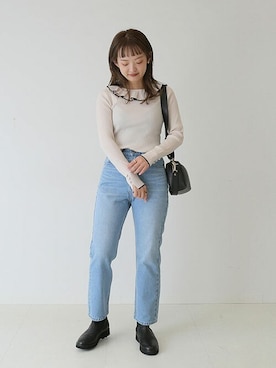 「スローブイエナ」｜「アイテム（ブーツ）」を使った、ayumiさん（レディース・159cm）の冬コーディネート