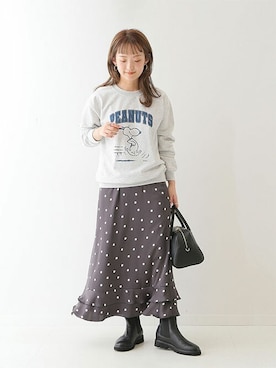 「スローブイエナ」｜「アイテム（ブーツ）」を使った、ayumiさん（レディース・159cm）の冬コーディネート