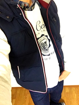 「HERE'S（HERE'S）のアイテム（トップス）」を使った、shogoさん（メンズ・180cm）の冬コーディネート