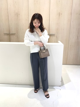 「リネン素材」｜リナさん（レディース・155cm）の春コーディネート