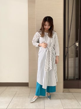 「qualite（カリテ）のアイテム（ワンピース）」を使った、リナさん（レディース・155cm）の春コーディネート