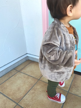 「Babiesrus（ベビーザらス）のアイテム（パンツ）」を使った、kotakotaroさん（キッズ・80cm）の冬コーディネート