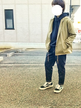 「ステッチ」｜「アイテム（その他アウター）」を使った、nanさん（メンズ・162cm）の冬コーディネート