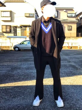 「MinoriTY（マイノリティ）のアイテム（チェスターコート）」を使った、nanさん（メンズ・162cm）の冬コーディネート