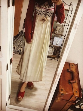 「マキシワンピ」｜たぬきちさん（レディース・162cm・20代）の春コーディネート