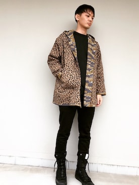 「アイテム（その他アウター）」を使った、JUNさん（メンズ・179cm・20代）の冬コーディネート