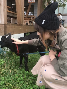 「グラニフ」｜「アイテム（シャツワンピース）」を使った、mikaさん（レディース・157cm）の秋コーディネート