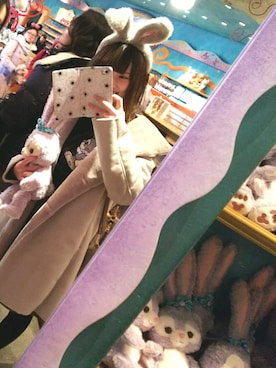 「グレー」｜「アイテム（ムートンコート）」を使った、mikaさん（レディース・157cm）の冬コーディネート