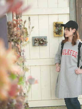 「Samansa Mos2 blue（サマンサモスモスブルー）のアイテム（アクセサリー）」を使った、mikaさん（レディース・157cm）の春コーディネート