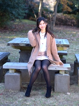 「ドラフトリーバイス」｜「アイテム（ブーツ）」を使った、竹村佳奈さん（レディース・157cm）の冬コーディネート