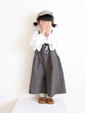 「子供服」｜「アイテム（モカシン/デッキシューズ）」を使った、yukiさん（キッズ・100cm）の春コーディネート