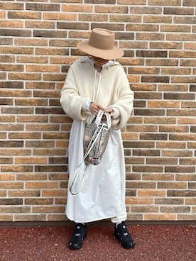 「SLOBE IENA（スローブイエナ）のアイテム（ハット）」を使った、yumiko_nさん（レディース・157cm）の春コーディネート