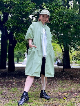 「MAISON SPECIAL（メゾンスペシャル）のアイテム（モッズコート）」を使った、yumiko_nさん（レディース・157cm）の春コーディネート