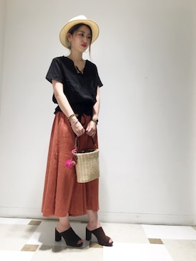 「a.v.v（アーヴェヴェ）のアイテム（バッグ）」を使った、yuri.さん（レディース・158cm）の春コーディネート