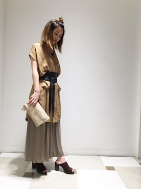 「a.v.v（アーヴェヴェ）のアイテム（バッグ）」を使った、yuri.さん（レディース・158cm）の夏コーディネート