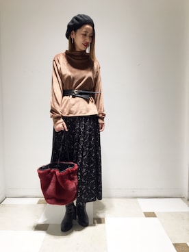 「a.v.v（アーヴェヴェ）のアイテム」を使った、yuri.さん（レディース・158cm）の冬コーディネート