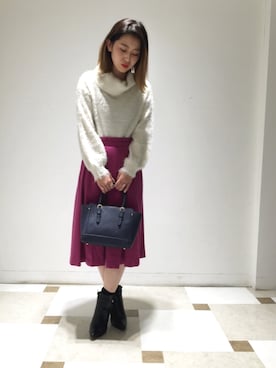 「a.v.v（アーヴェヴェ）のアイテム」を使った、yuri.さん（レディース・158cm）の冬コーディネート