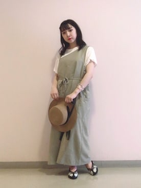 「アイテム（ワンピース/ドレス）」を使った、じんももさん（レディース・152cm・10代）の夏コーディネート