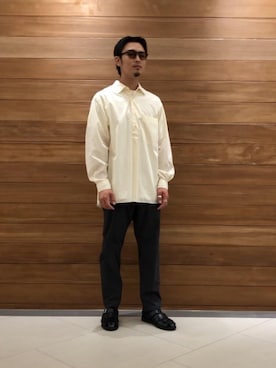 「BLANC..（ブラン）のアイテム」を使った、古田 享丞さん（メンズ・177cm）の夏コーディネート