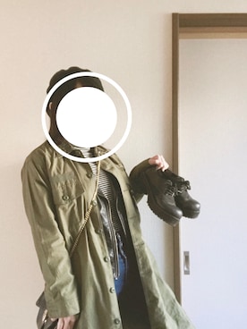 「Right-on（ライトオン）のアイテム（ミリタリージャケット）」を使った、ｵ ﾄ ｸ .さん（レディース・153cm）の冬コーディネート