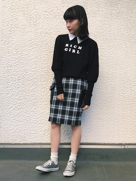 庄司彩夏さん（レディース・159cm）の冬コーディネート