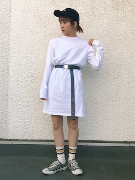 「I&ME（アイアンドミー）のアイテム」を使った、庄司彩夏さん（レディース・159cm）の秋コーディネート