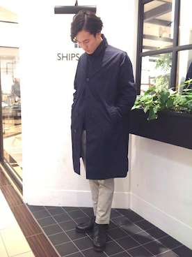 「SHIPS Days（シップスデイズ）のアイテム（ジャケット/アウター）」を使った、樗澤さん（メンズ・175cm）の冬コーディネート