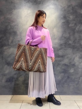 「A VACATION（アヴァケーション）のアイテム（バッグ）」を使った、yukaさん（レディース・155cm）の秋コーディネート