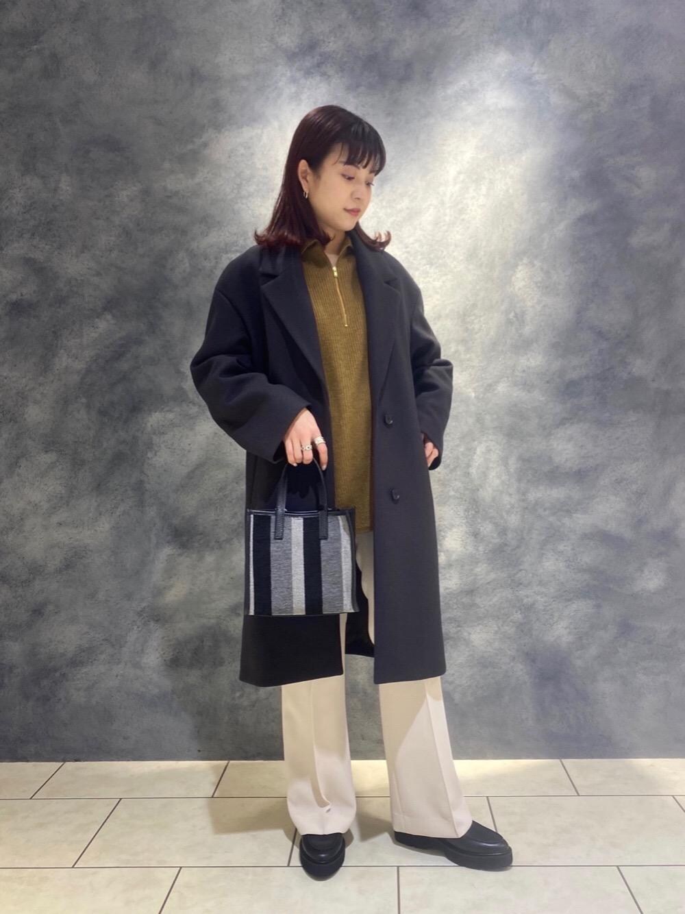 BY HAMILTON WOOL MIX ドロップショルダーテーラーコート