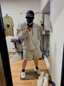 「FOG ESSENTIALS（エフオージーエッセンシャルズ）のアイテム（ナイロンジャケット）」を使った、DoN☆omさん（メンズ・165cm）の夏コーディネート