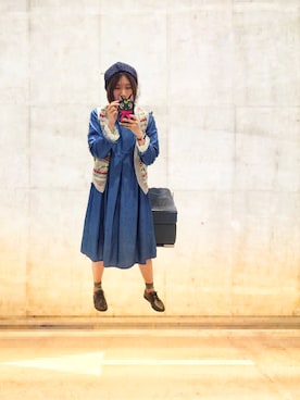 「STEVE MADDEN（スティーブマデン）のアイテム（その他シューズ）」を使った、羅椉尹さん（レディース・165cm）の冬コーディネート