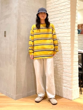 「B:MING by BEAMS（ビーミングバイビームス）のアイテム（キャップ）」を使った、nakajima daisukeさん（メンズ・180cm）の春コーディネート