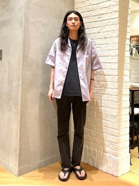 「B:MING by BEAMS（ビーミングバイビームス）のアイテム（シャツ/ブラウス）」を使った、nakajima daisukeさん（メンズ・180cm）の夏コーディネート